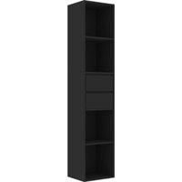 Vidaxl Book Cabinet Black 36X30X171 Cm Engineered Wood
