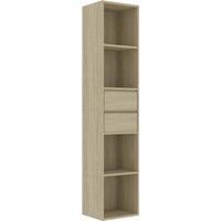 Book Cabinet Bedroom Bookcase Book Rack Standing Shelf Engineered Wood vidaXL