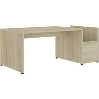 vidaXL Coffee Table with Compartment Living Room Furniture Accent Couch Sofa Table Side End Desk Storage Tea Stand Sonoma Oak Engineered Wood