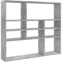 vidaXL Wall Shelf Concrete Grey 90x16x78 cm Engineered Wood