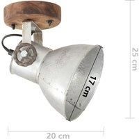 vidaXL Industrial Wall/Ceiling Lamps 2 pcs Silver 20x25 cm E27