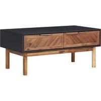 Solid Acacia Wood Coffee Table MDF Side Telephone Living Room vidaXL