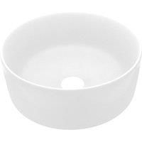 vidaXL Luxury Ceramic Round Wash Basin - Matt White