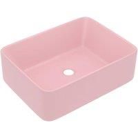 vidaXL Luxury Ceramic Wash Basin - Matt Pink