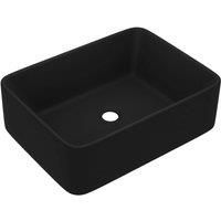 vidaXL Luxury Ceramic Wash Basin - Matt Black