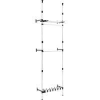 Telescopic Wardrobe System with Rods Aluminium Hanging Rail Storage vidaXL