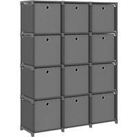 Display Shelf Free Standing Shelf Storage Cube Organiser Unit Fabric vidaXL