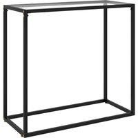 Console Table Transparent 80x35x75 cm Tempered Glass Side Hall End Desk vidaXL