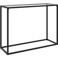Console Table Transparent 100x35x75 cm Tempered Glass Side Hall Desk vidaXL