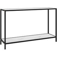 Console Table White 120 cm Tempered Glass Accent Side End Hall Desk vidaXL