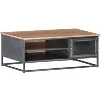 Solid Acacia Wood Coffee Table Grey Wooden Couch Accent Desk Indoor vidaXL
