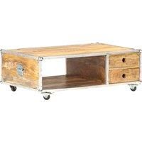 Solid Rough Mango Wood Coffee Table Side Desk Living Room Furniture vidaXL