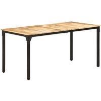 vidaXL Dining Table 160x80x76 cm Rough Mango Wood