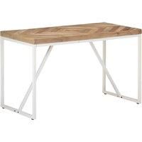 Vidaxl Dining Table 120X60X76 Cm Solid Acacia And Mango Wood, Brown