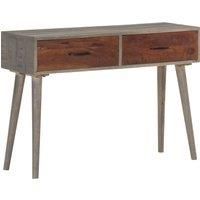 Solid Rough Mango Wood Console Table Grey Accent Living Room vidaXL