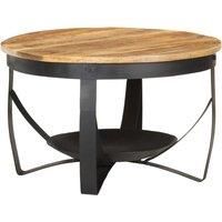 vidaXL Coffee Table Ø68x43 cm Rough Mango Wood
