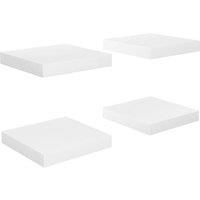 vidaXL Wall Shelves 4 pcs Glossy White 23x23.5x3.8cm MDF