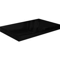 vidaXL Honeycomb MDF and Metal Floating Wall Shelf High Gloss Black - Modern Design, Easy Installation, for Living Room, Bedroom, Office Display