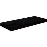 vidaXL Floating Wall Shelf High Gloss Black 60x23.5x3.8 cm MDF