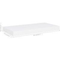 vidaXL Set of 2 Floating Wall Shelves in White - Versatile Honeycomb MDF Shelves for Home Décor - Perfect for Bedroom, Living Room, Office - Easy to Install