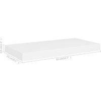 vidaXL Floating Wall Shelves - Set of 4 White Honeycomb MDF & Metal Shelves for Living Room, Bedroom, Office