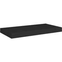 vidaXL Floating Wall Shelf in Black - Stylish and Easy To Install Square Shelf for Display and Storage, Made from Metal and Honeycomb MDF