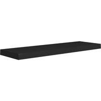 vidaXL Floating Wall Shelf, Black, 80x23.5x3.8 cm MDF, Easy to Install, Stylish Display Shelf for Home Decor, Stable and Durable for Books, Awards, Ornaments Collection