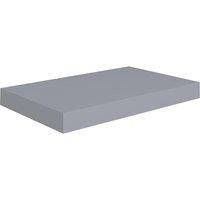 vidaXL Floating Wall Shelf, Stylish Grey Home Display Shelf, Invisible Mounting System, Honeycomb MDF and Metal Frame, 40 x 23 x 3.8 cm, Modern Living Room/Bedroom/Office Decor