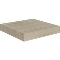 vidaXL Floating Wall Shelf in Oak with Invisible Mounting - Honeycomb MDF and Metal, Compact Size for Home and Office Decor