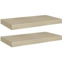 vidaXL Floating Wall Shelves 2 pcs Oak 50x23x3.8 cm MDF