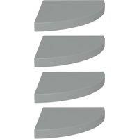 Floating Corner Shelf Wall-Mounted Hanging Shelf Wall Display Shelf MDF vidaXL