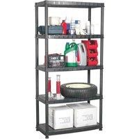 Vidaxl Storage Shelf 5-tier Black 91 5X45 7X185 Cm Plastic