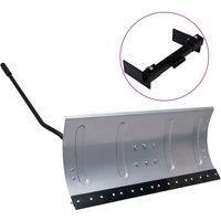 vidaXL Snow Shield for Lawnmower with Adapter Tractor Sliding Plate Snow Shovel Riding Mower for Snow Plow Driveway Sidewalk Paved Surface
