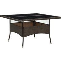 Solid Acacia Wood Outdoor Garden Dining Table Poly Rattan Multi Colours vidaXL