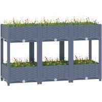 Raised Bed Polypropylene Garden Planter Pot Planting Box Flower Pot vidaXL