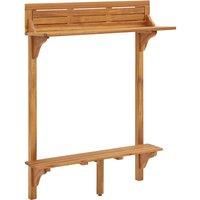 Solid Acacia Wood Balcony Bar Table Garden Wooden Desk Dining vidaXL