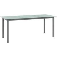 Garden Table Outdoor Dining Table Dinner Table Aluminium and Glass vidaXL