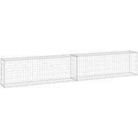 Vidaxl Gabion Wall With Covers Galvanised Steel 300X30X50 Cm
