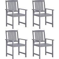 Garden Chairs Outdoor Chair Seat Patio Dining Chair Solid Acacia Wood vidaXL