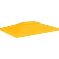 VidaXL 2-Tier Gazebo Top Cover 310 g/m 4x3 m Yellow