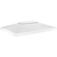 VidaXL 2-Tier Gazebo Top Cover 310 g/m 4x3 m White