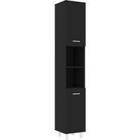 Bathroom Cabinet Washroom Cupboard Storage Shelf Rack Engineered Wood vidaXL