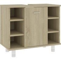 vidaXL Sonoma Oak Bathroom Cabinet 60 x 32 x 53.5 cm Chipboard