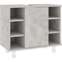 Vidaxl Bathroom Cabinet Concrete Grey 60X32X53.5 Cm Engineered Wood, Grey