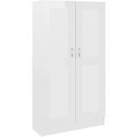 Vidaxl Book Cabinet High Gloss White 82 5X30 5X150 Cm Engineered Wood