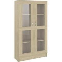 Vidaxl Vitrine Cabinet Sonoma Oak 82 5X30 5X150 Cm Engineered Wood