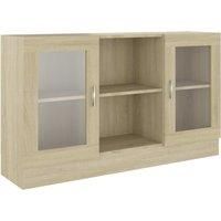 Vitrine Cabinet Sideboard Storage Organiser Cupboard Engineered Wood vidaXL