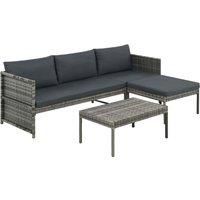 Outdoor Lounge Set 9 Pieces Garden Lounge Set Wicker Sofa Poly Rattan vidaXL