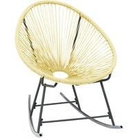 vidaXL Stylish Outdoor Acapulco Chair, Beige Poly Rattan, Weather-resistant, Easy maintenance, with Powder-Coated Steel Frame, Assembly Required