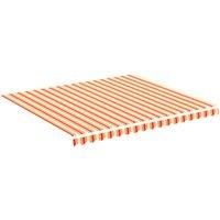 vidaXL Replacement Fabric for Awning Yellow and Orange 4x3.5 m